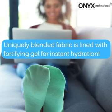 Onyx Gel Moisturizing Socks for Dry Cracked Feet Treatment