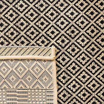 SAFAVIEH Courtyard Collection Runner Rug - 2'3" x 8', Beige & Black, Moroccan Design, Non-Shedding & Easy Care, Indoor/Outdoor & Washable-Ideal for Patio, Backyard, Mudroom (CY6235-25612)
