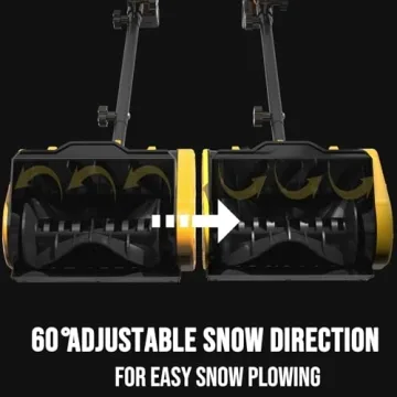 20V 12-Inch Cordless Snow Shovel, 4Ah Cordless Snow Blower, Battery Snow Blower with Directional Plate & Adjustable Front Handle (4-Ah Battery & Quick Charger Included)