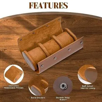 ROSELLE Watch Roll - Travel Case for 3 Watches
