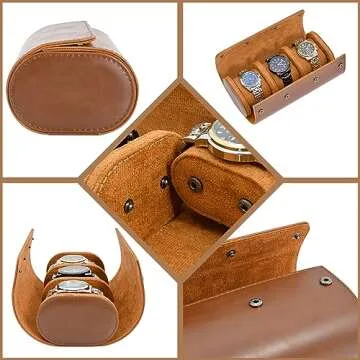 ROSELLE Watch Roll - Travel Case for 3 Watches