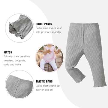 SOBOWO Baby Girl Pants: Stylish 3-Pack Leggings for Adorable Comfort