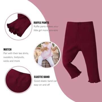 SOBOWO Baby Girl Pants: Stylish 3-Pack Leggings for Adorable Comfort