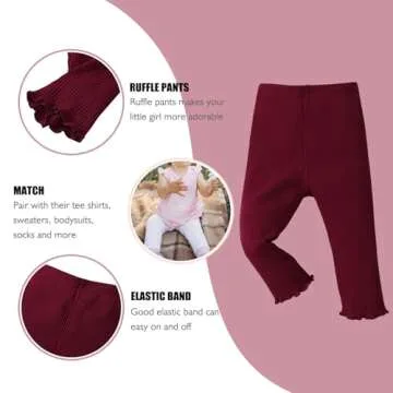 SOBOWO Baby Girl Pants: Stylish 3-Pack Leggings for Adorable Comfort