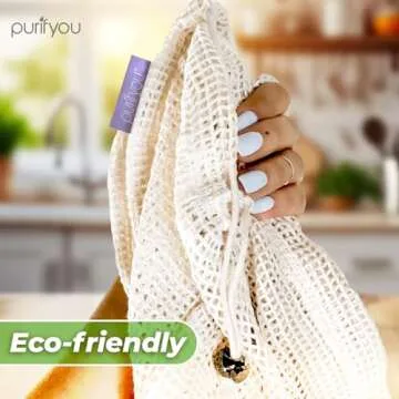 Premium Organic Cotton Produce Bags - Set of 9