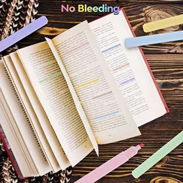 LivDeal 8 Colors Aesthetic Highlighters, 4mm Line Width, Assorted Colors With Soft Chisel Tip, No Bleed Bible Highlighters, Great for School, Nice to Eyes,Pastel Highlighters