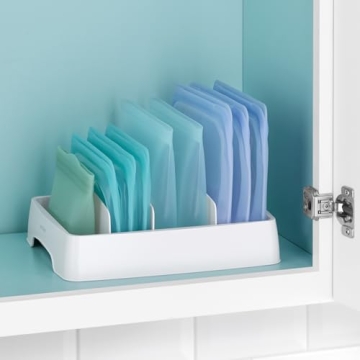 YouCopia StoraLid Adjustable Food Container Lid Organizer for Kitchen Cabinet Storage, Small, 2-Pack