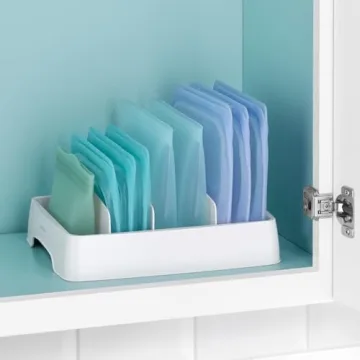 YouCopia StoraLid Adjustable Food Container Lid Organizer for Kitchen Cabinet Storage, Small, 2-Pack