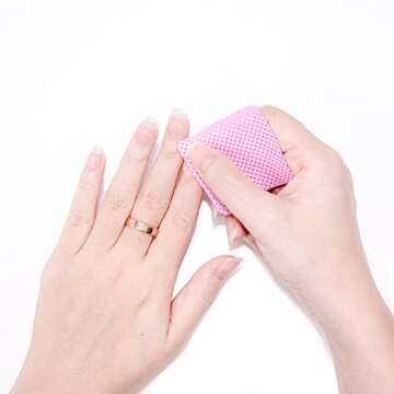 2000PCS Lint Free Nail Wipes Pink- Non-Woven Soft Nail Polish Remover Pads - Lint Free Wipes for Nails Eyelash Extensions Nail Art - DIY Nail Supplies