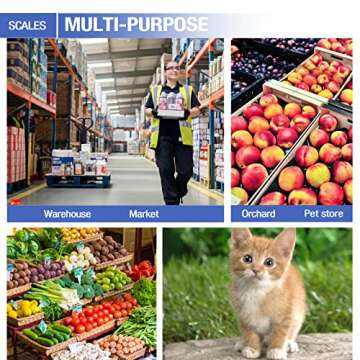 SurmountWay Shipping Scale 660lbs LCD Digital Platform Heavy Duty Portable Stainless Platform for Po...