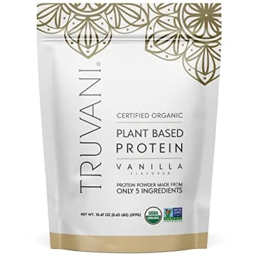 Truvani Vegan Pea Protein Powder | Vanilla Flavor | 20g Organic Plant Based Protein for Fitness & Nu...
