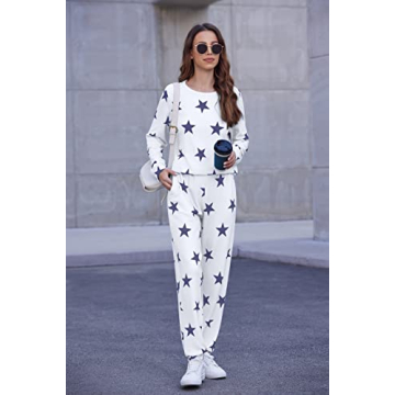 Ekouaer Women's Star Print Pajama Set for Comfort and Style
