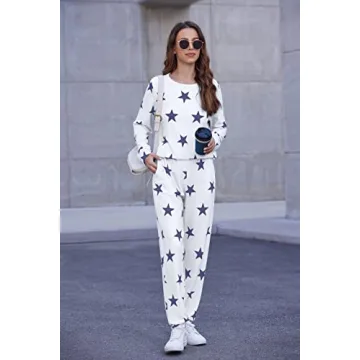 Ekouaer Women's Star Print Pajama Set for Comfort and Style