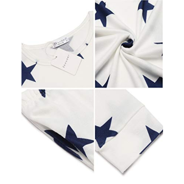 Ekouaer Women's Star Print Pajama Set for Comfort and Style