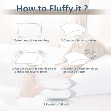 CozyLux Pillows Queen Size Set of 2, Hotel Quality Bed Pillows for Sleeping 2 Pack, Cooling Pillows for Side Back and Stomach Sleepers, Down Alternative Luxury Soft Supportive Fluffy Pillows (18x28)