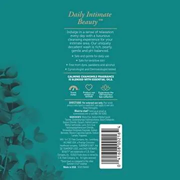 Summer's Eve Spa Daily Intimate Wash, Luxurious Cleansing All Over Feminine Body Wash, Calming Chamomile pH-Balanced Feminine Wash, 12oz Bottle