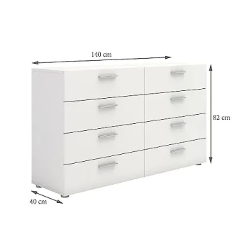 Tvilum Austin 8-Drawer Dresser Stylish Storage Solution