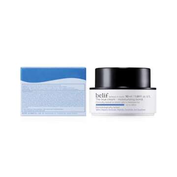 belif The True Cream Moisturizing Bomb 50ml, 48hrs of Moisture & Hydration, Peptide, Ceramide, Squal...
