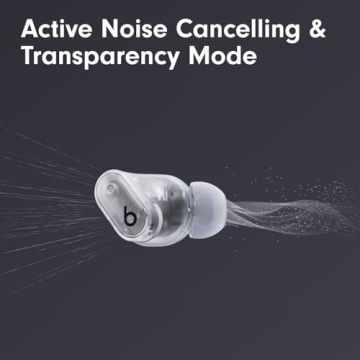 Beats Studio Buds + | True Wireless Noise Cancelling Earbuds, Enhanced Apple & Android Compatibility, Built-in Microphone, Sweat Resistant Bluetooth Headphones, Spatial Audio - Transparent