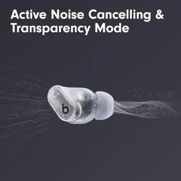 Beats Studio Buds + | True Wireless Noise Cancelling Earbuds, Enhanced Apple & Android Compatibility, Built-in Microphone, Sweat Resistant Bluetooth Headphones, Spatial Audio - Transparent