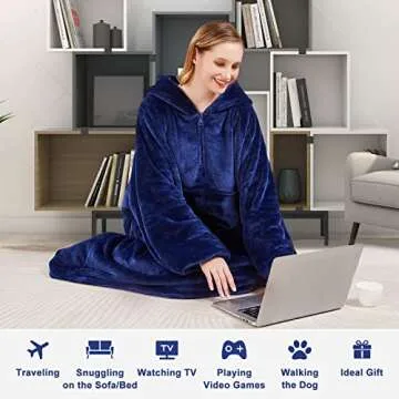BOBOR Sweatshirt Blanket Fleece for All Ages