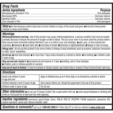 Orajel 4X for Toothache & Gum Pain Instant Relief