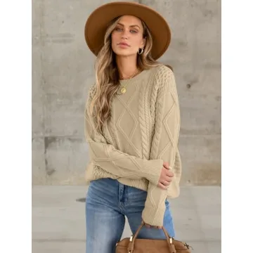 Cozy Oversized Cable Knit Sweater for Women