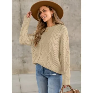 Cozy Oversized Cable Knit Sweater for Women