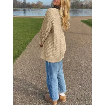 Cozy Oversized Cable Knit Sweater for Women