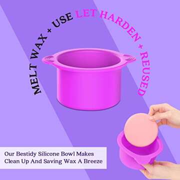 Bestidy Waxing Kit for Women and Men Home Wax Warmer with 5 Pack Hard Wax Beads Hot Wax Hair Removal for Brazilian Body Underarm Bikini Chest Legs Face Eyebrow