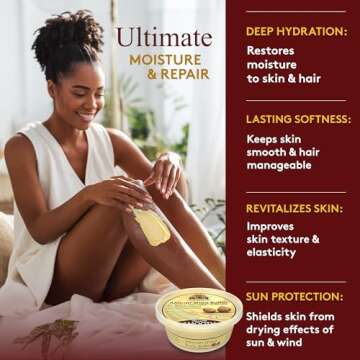 OKAY Pure Naturals Shea Butter Jar Yellow, 7.5 Ounce (8 Ounce Jar Size), 0.22 kg