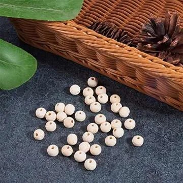 500pcs Wooden Beads for Jewelry Making and Crafts