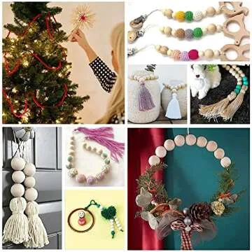500pcs Wooden Beads for Jewelry Making and Crafts