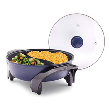 Blue Diamond Nonstick Split Savor 5.5QT Electric Skillet
