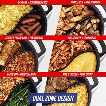 Blue Diamond Nonstick Split Savor 5.5QT Electric Skillet