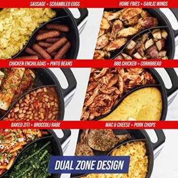 Blue Diamond Nonstick Split Savor 5.5QT Electric Skillet