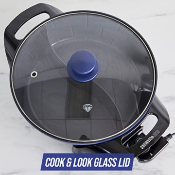 Blue Diamond Nonstick Split Savor 5.5QT Electric Skillet