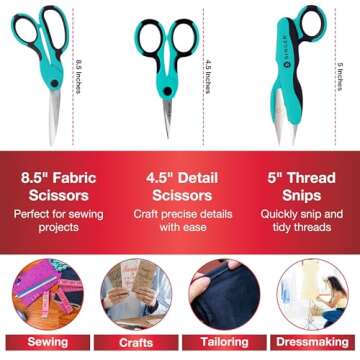 Versatile SINGER Sewing Scissors Bundle Perfect for Crafts