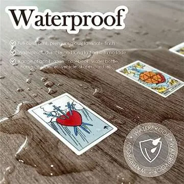 Joyppy Mini Tarot Stickers for Journaling - 1008 PCS Tarot Card Stickers Based on Rider Waite Tarot Deck - 1.25" x 0.78" - Clear Printing & Glossy Finish – 4 Tarot Cheat Sheets Included