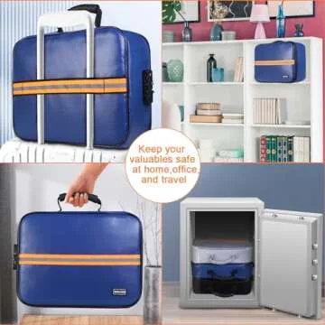 Fireproof Document Organizer with Lock - 14x10x3.5 Inches