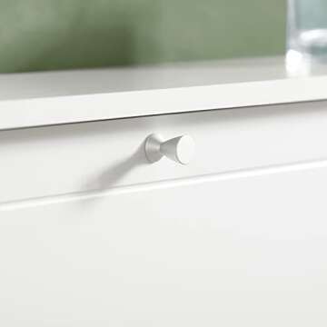 Stylish Haotian Shoe Cabinet with 2 Flip-Drawers in White