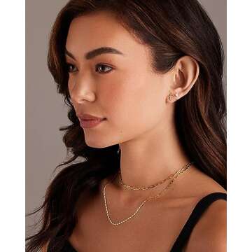 PAVOI 14K Yellow Gold Plated Sterling Silver Earrings | Pave CZ Yellow Gold Cross Earrings for Women