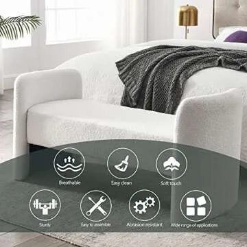 Stylish Ottoman Velvet Bench for Modern Spaces