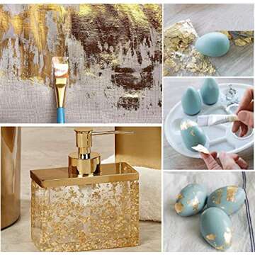 Gold Leaf Flakes for Resin Jewelry and Nail Art