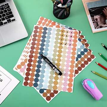 Tallew 2800 Color Coding Labels - Assorted 10 Colors