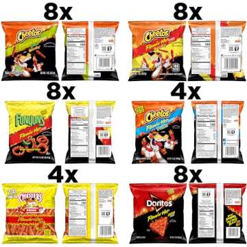 Frito Lay Flamin' Hot Mix, Variety Pack (Pack of 40), Packaging May Vary