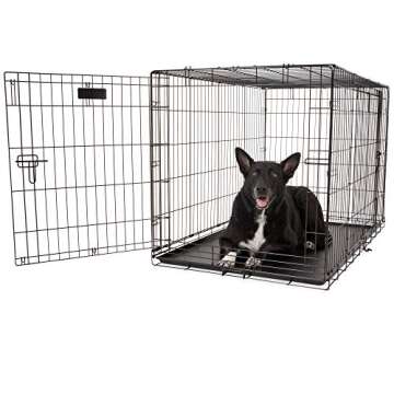 Precision Pet Products Two Door Great Crate Wire Dog Crate, 48 Inch, For Pets 90-125 lbs, With 5-Point Locking System