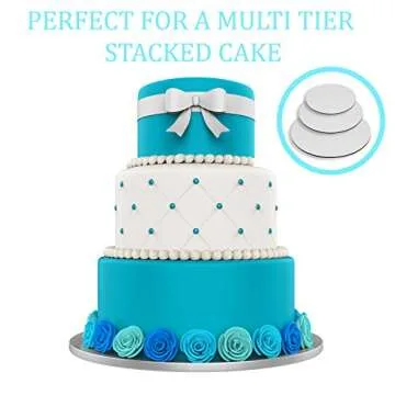 Upper Midland Cake Boards Set - 15 Durable Circle Bases