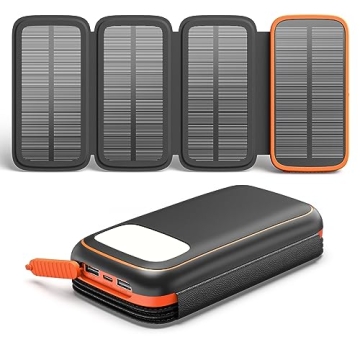CONXWAN Solar Charger Power Bank - 27000mAh with 3 USB Outputs