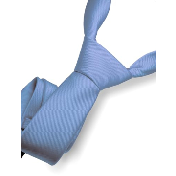 Baby Blue Silk Tie for Men - RBOCOTT